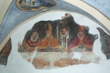 L'affresco in cui si vede la S.Sindone

The a fresco showing the Holy Shroud