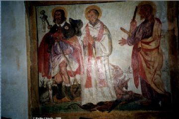 Affreschi votivi antichi presso la Cappella di S.Giovanni Battista nella Frazione Vauda di Nole